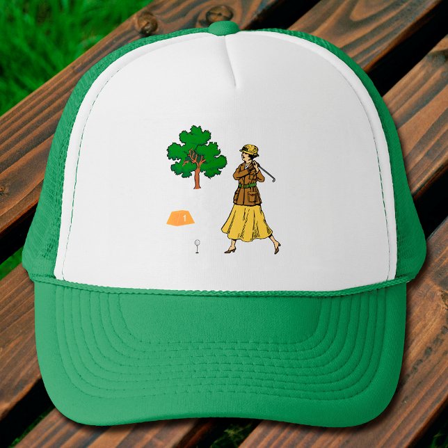 Casquette Lady Golfer se prépare à partir (Créateur téléchargé)