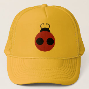 Casquette Ladybug 60s rétro cool rouge jaune