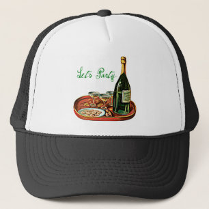 CASQUETTE LAISSE LA COPIE VINTAGE DE CHAMPAGNE DE PARTIE
