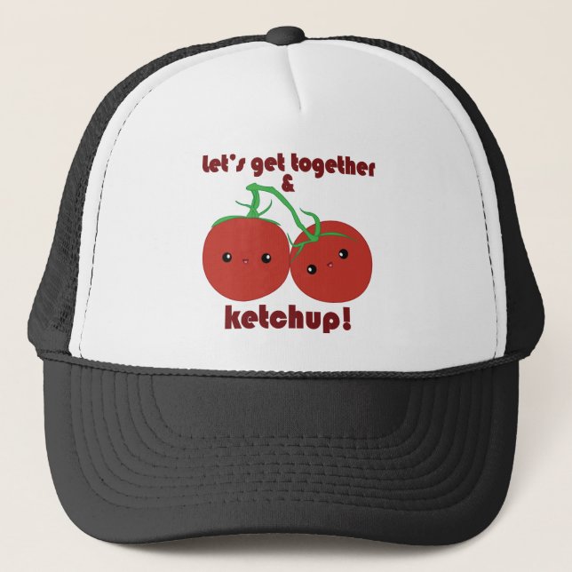 Casquette Laissez nous se réunir et le ketchup ! Tomates de (Devant)