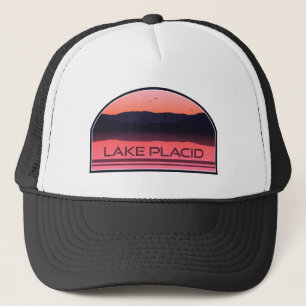 Casquette Lake Placid New York Red Sunrise