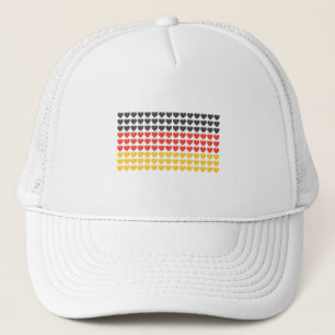 Casquette L'Allemagne COEUR Chapeau de camion à paillettes