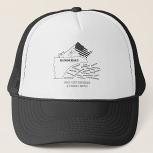 Casquette L'Amérique tombant de la falaise en noir