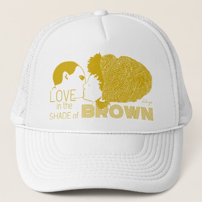 Casquette L'AMOUR Brown dans l'OR (Devant)