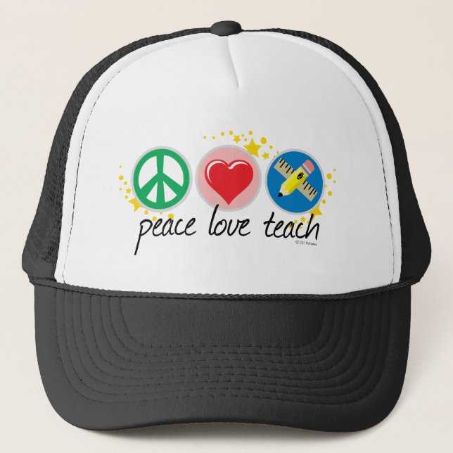 Casquette L'amour de paix enseignent (Devant)