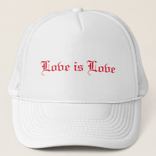 Casquette L'amour est amour rouge Vieux anglais typographie