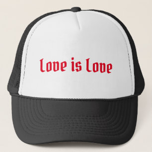 Casquette L'amour est amour rouge Vieux anglais typographie