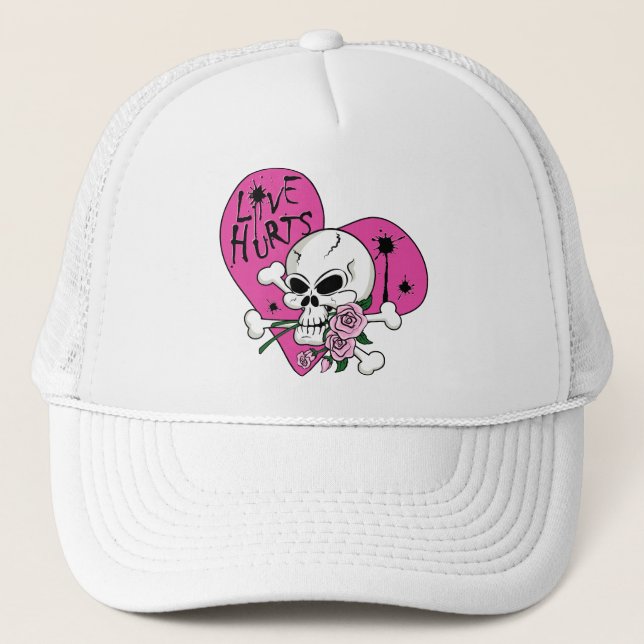 Casquette L'amour fait mal au crâne (Devant)