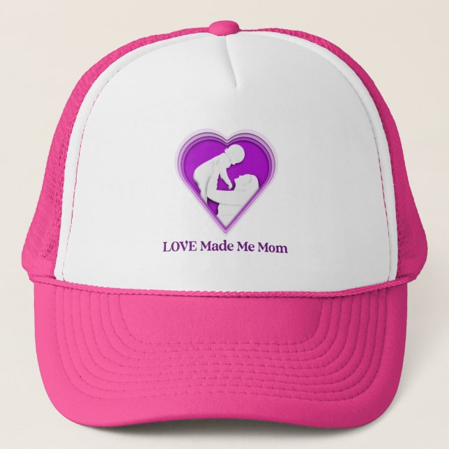 Casquette L'amour m'a fait maman maman adoptive (Devant)