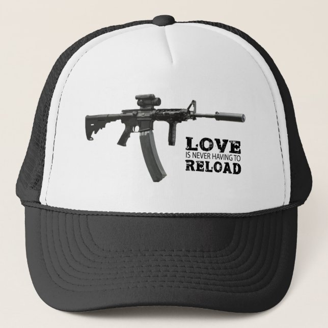Casquette L'amour ne doit jamais recharger AR-15 (Devant)