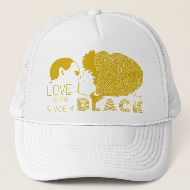 Casquette L'AMOUR NOIR en OR (Devant)