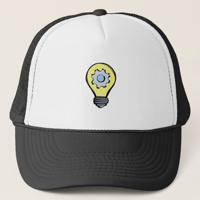 Casquette Lampe et engrenage (Devant)