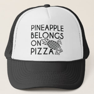 Casquette L'ananas Appartient Sur La Pizza