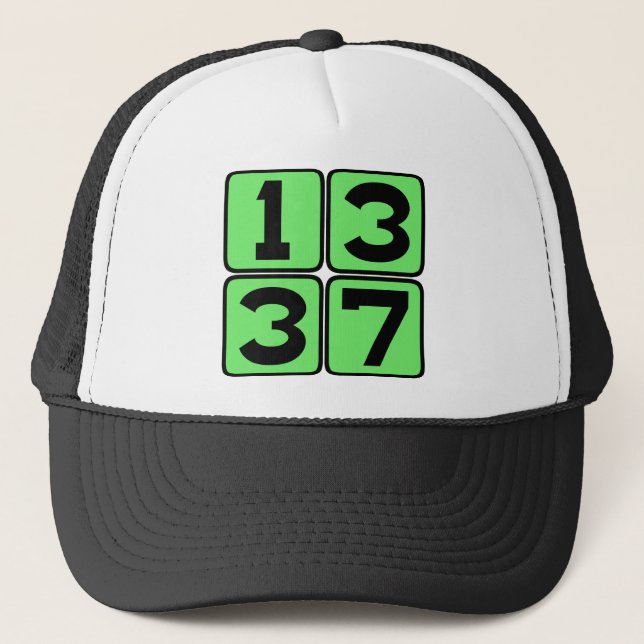 Casquette Langage 1337 Leet Leetspeak Eleet Internet Meme (Devant)
