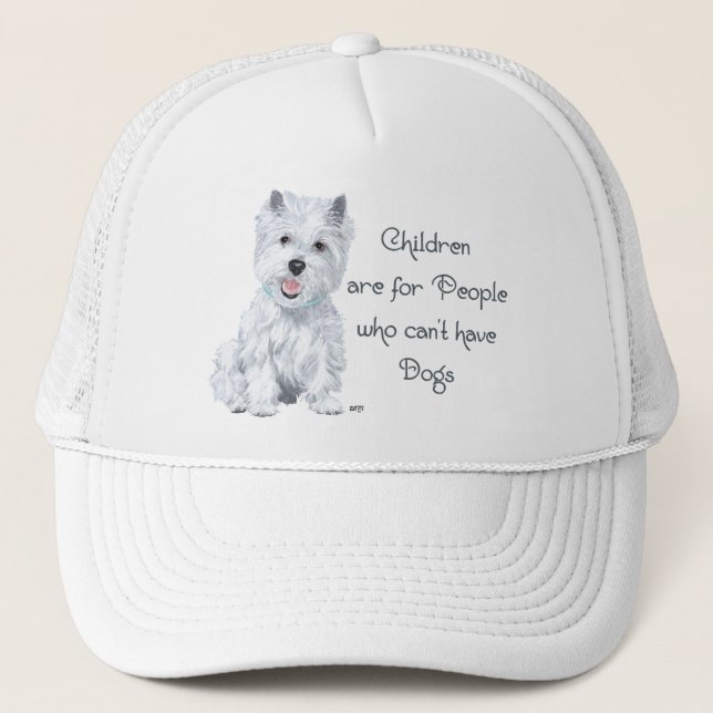 Casquette Langue dans la Sagesse Westie Cheek - Enfants. . . (Devant)