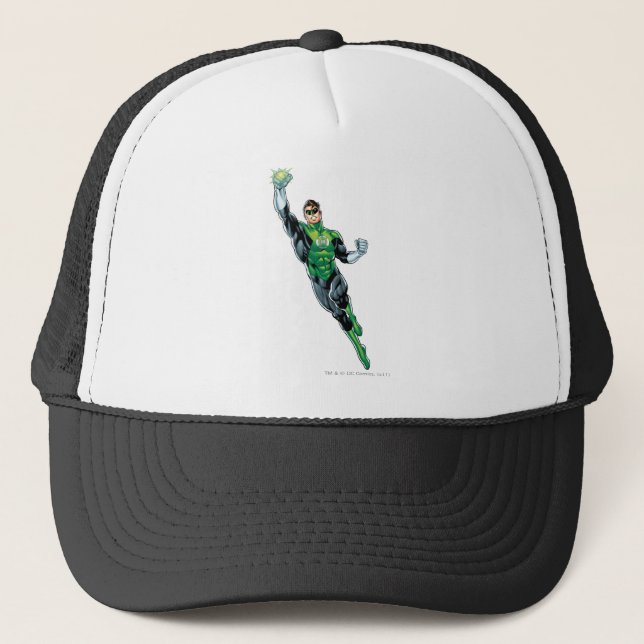 Casquette Lanterne Verte - Bande dessinée, volant vers le ha (Devant)