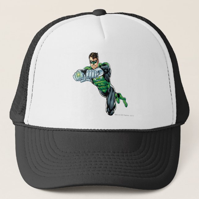 Casquette Lanterne verte - Comic, les deux bras en avant (Devant)