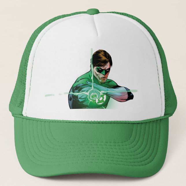 Casquette Lanterne verte et anneau lumineux (Devant)