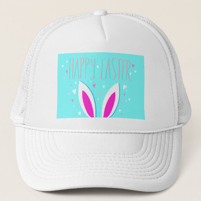 Casquette lapin de pâques heureux (Devant)