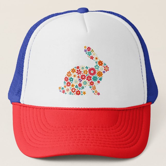 Casquette Lapin Floral (Devant)