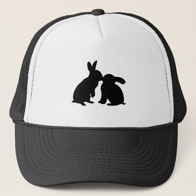 Casquette Lapins embrassant la silhouette (Devant)