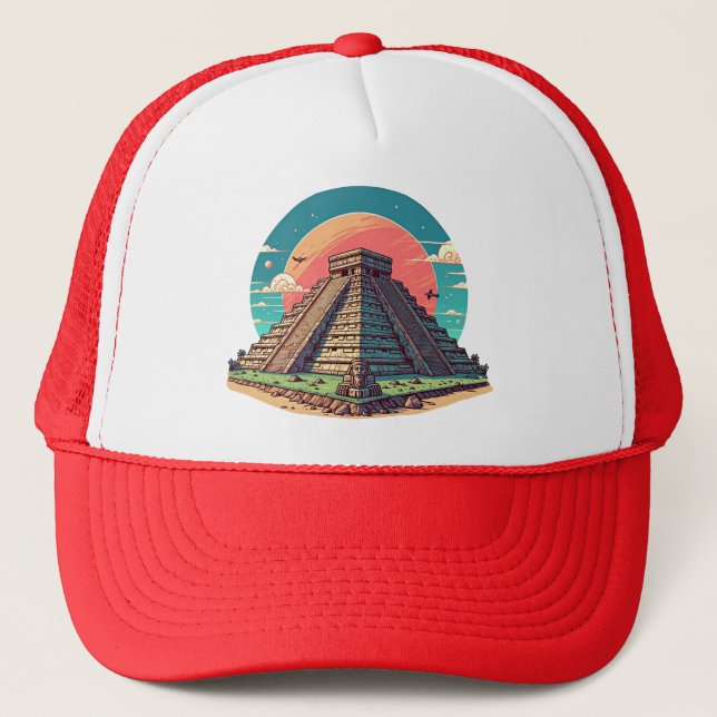 Casquette L'architecture antique ruines de l'art pyramide ma (Devant)