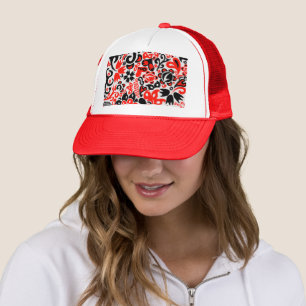 Casquette L'art populaire ukrainien motif floral abstact