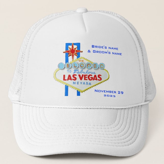 Casquette Las Vegas s'enfuient pour se marier faire-part (Devant)
