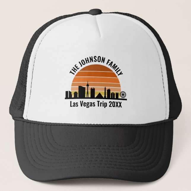 Casquette Las Vegas Strip Sunset vacances sur mesure (Devant)