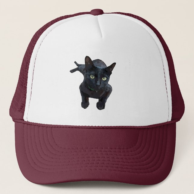 Casquette L'attrait fascinant du chat noir (Devant)