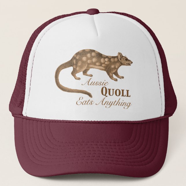 Casquette L'Australien fol Quoll mange n'importe quoi (Devant)