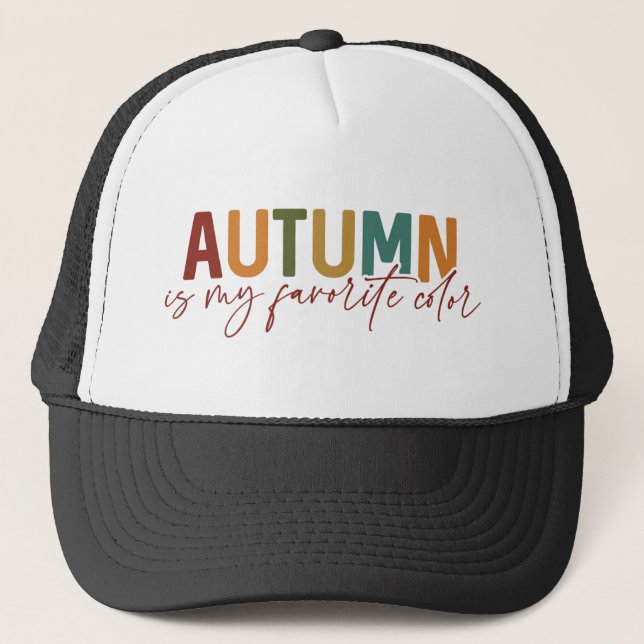 Casquette L'automne est ma couleur préférée (Devant)