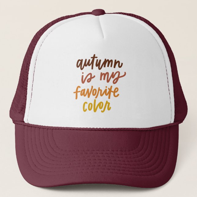 Casquette "L'automne est ma couleur préférée" (Devant)