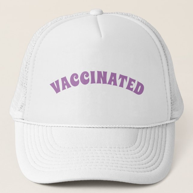 Casquette Lavande et blanc vaccinés (Devant)