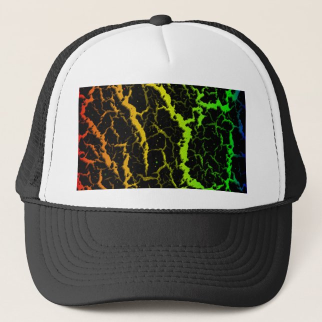 Casquette Lave de l'espace craqué - Rainbow ROYGB (Devant)
