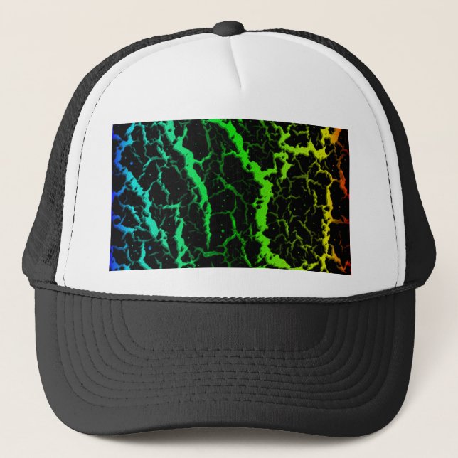Casquette Lave de l'espace fissuré - BCGYR arc-en-ciel (Devant)