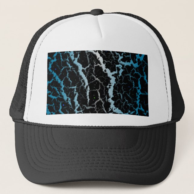 Casquette Lave de l'espace fissuré - Blanc/bleu ciel (Devant)