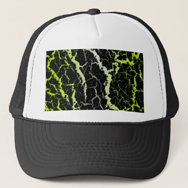 Casquette Lave de l'espace fissuré - blanc/citron jaune (Devant)