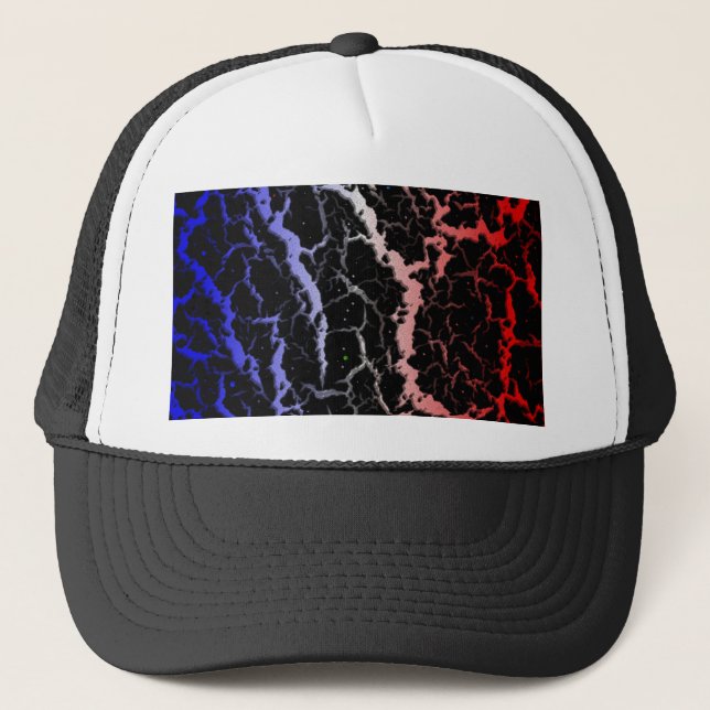Casquette Lave de l'espace fissuré - Bleu/Blanc/Rouge (Devant)