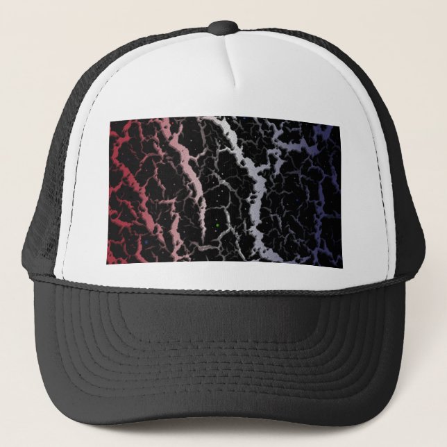 Casquette Lave de l'espace fissuré - Rouge/Blanc/Bleu (Devant)