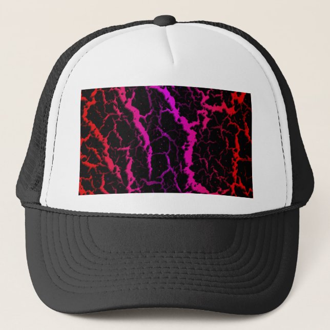 Casquette Lave de l'espace fissuré - Rouge/rose (Devant)