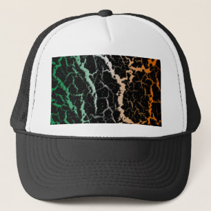 Casquette Lave de l'espace fissuré - Vert/Blanc/Orange