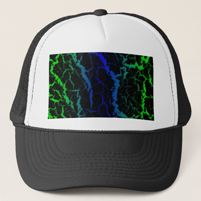 Casquette Lave de l'espace fissuré - Vert/Bleu (Devant)