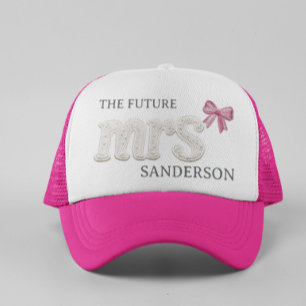 Casquette L'avenir Mme Bride Faux Pearl Brodé Patch