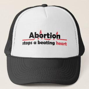 Casquette L'avortement arrête un coeur battant