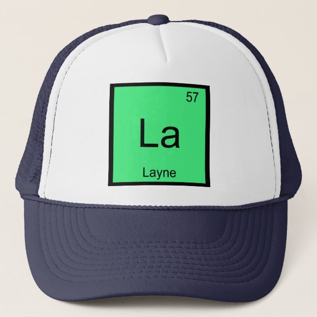 Casquette Layne Nom Chimie Élément Tableau périodique (Devant)