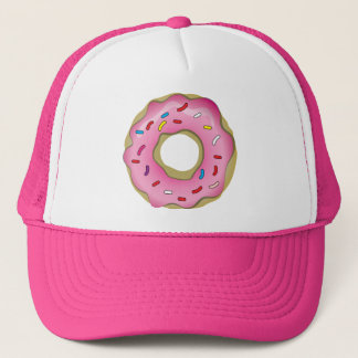 Casquette Le beignet rose délicieux avec le glaçage et
