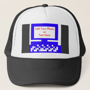 Casquette Le bleu d'ordinateur d'images de série d'artiste