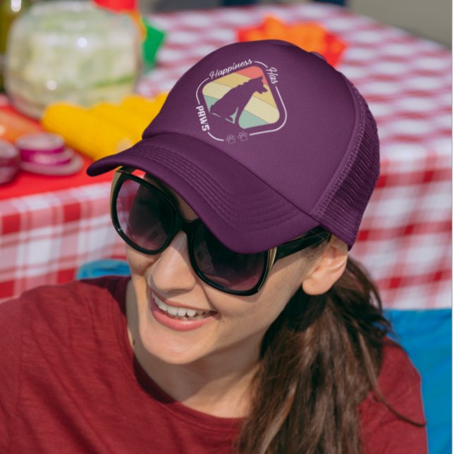 Casquette Le bonheur a des pattes design (Créateur téléchargé)