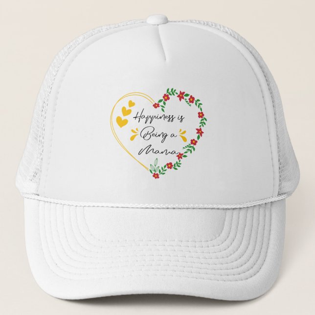 Casquette Le Bonheur D'Être Mama Cadeaux Anniversaire Mignon (Devant)